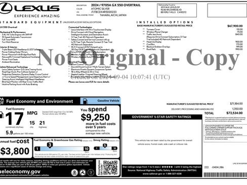 Used 2024 Lexus GX 550 AWD/4WD image 59