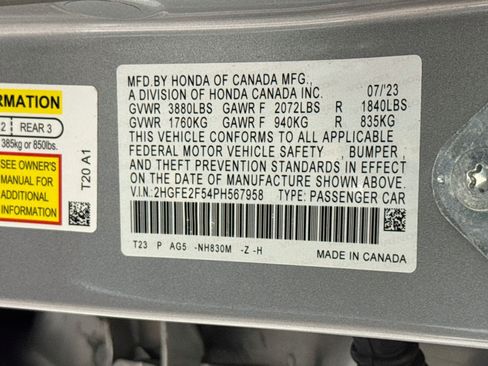 Used 2023 Honda Civic Sport image 72