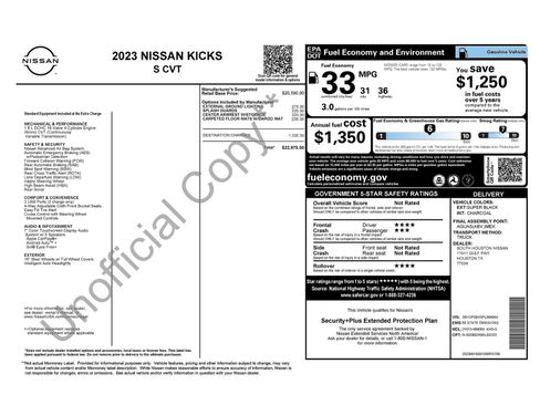 Used 2023 Nissan Kicks S FWD image 18