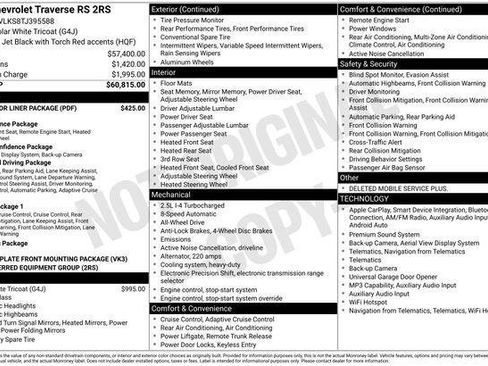 New 2026 Chevrolet Traverse RS w/ LPO, Floor Liner Package AWD/4WD image 27