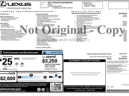 Used 2024 Lexus RX 350 Premium Plus w/ Convenience Package FWD image 57