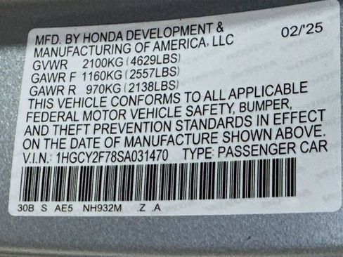 Certified 2025 Honda Accord Sport image 33