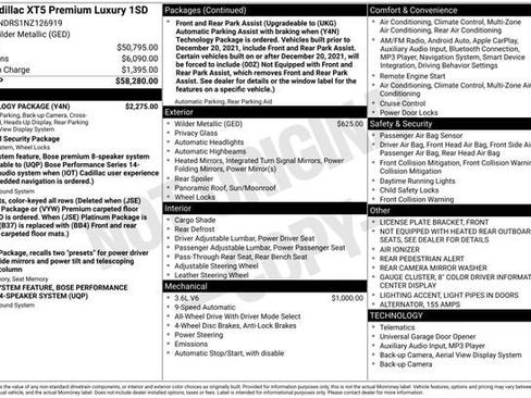 Used 2022 Cadillac XT5 Premium Luxury w/ Technology Package image 44