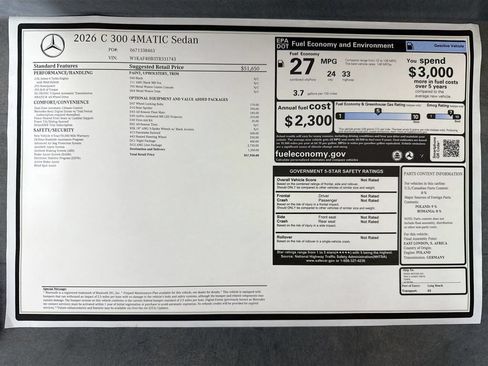 New 2026 Mercedes-Benz C 300 4MATIC Sedan image 9