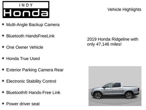 Used 2019 Honda Ridgeline RTL image 7