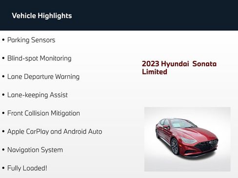 Used 2023 Hyundai Sonata Limited FWD image 56