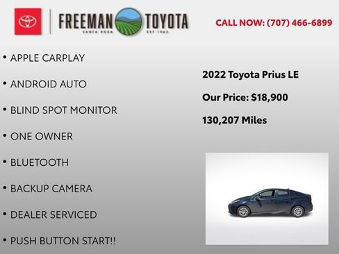 Used 2022 Toyota Prius LE FWD image 5