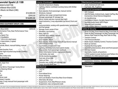 Used 2020 Chevrolet Spark LS