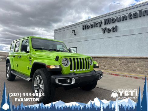 Used 2021 Jeep Wrangler Unlimited Sahara w/ Uconnect 4C Nav & Sound Group AWD/4WD image 1