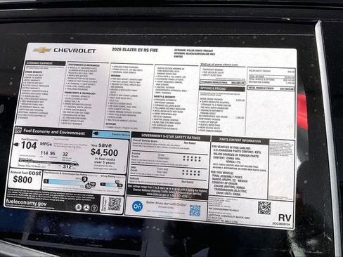 New 2026 Chevrolet Blazer EV RS w/ Super Cruise Package FWD image 15