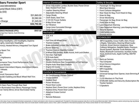 Used 2024 Subaru Forester Sport w/ Convenience Package AWD/4WD image 3