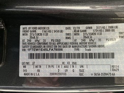 Certified 2020 Ford F150 XLT w/ Equipment Group 302A Luxury image 43