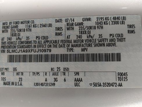 Used 2015 Lincoln MKC FWD w/ Equipment Group 101A Select image 33