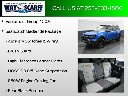 New 2025 Ford Bronco Sport Badlands w/ Sasquatch Badlands Package image 6