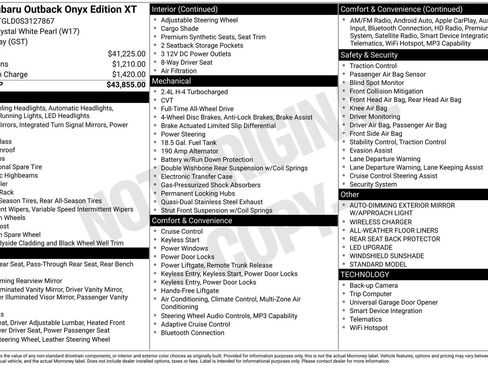Certified 2025 Subaru Outback Onyx Edition XT image 33
