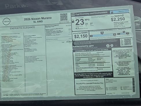 New 2026 Nissan Murano SL image 45