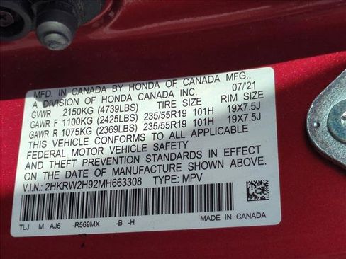 Used 2021 Honda CR-V Touring image 26