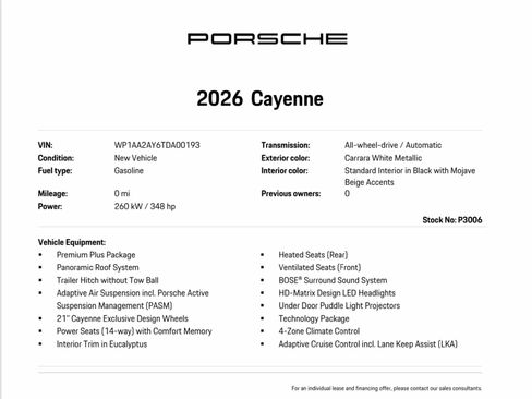 New 2026 Porsche Cayenne image 13
