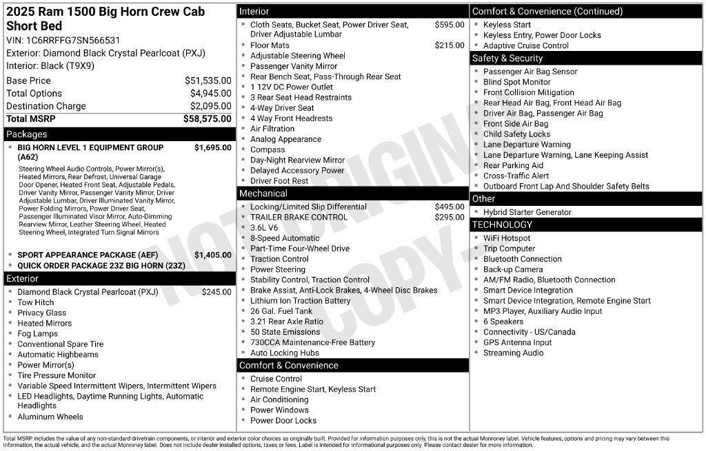 Used 2025 RAM 1500 Big Horn AWD/4WD image 10