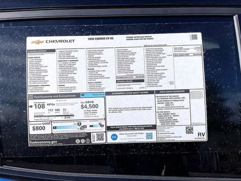 New 2026 Chevrolet Equinox EV RS FWD image 15