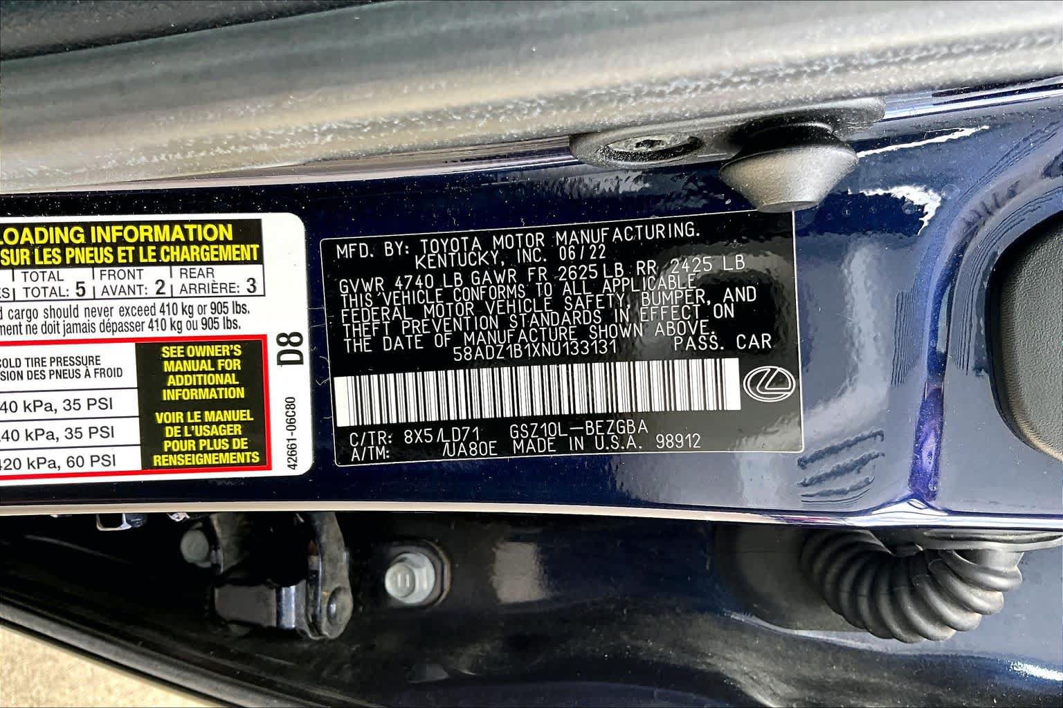 Used 2022 Lexus ES 350 w/ Premium Package FWD image 34