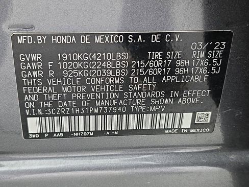 Certified 2023 Honda HR-V LX image 34