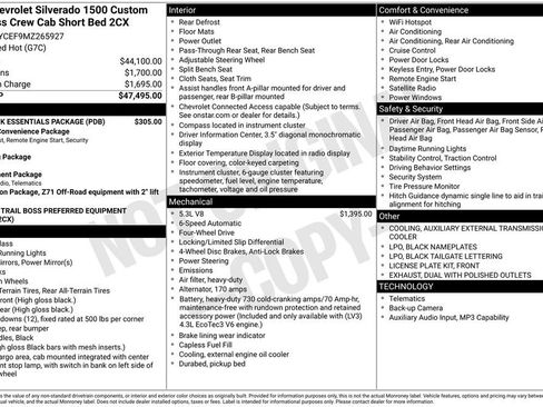 Used 2021 Chevrolet Silverado 1500 Custom Trail Boss w/ LPO, Dark Essentials Package AWD/4WD image 22