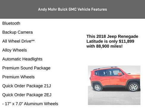 Used 2018 Jeep Renegade Latitude w/ Cold Weather Group AWD/4WD image 4
