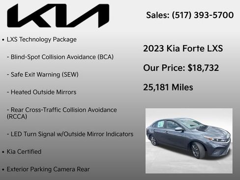 Used 2023 Kia Forte LXS w/ LXS Technology Package FWD image 7