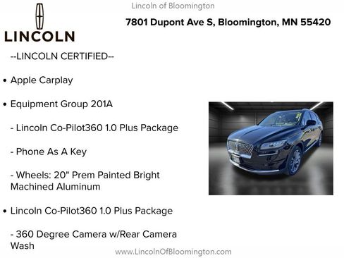 Certified 2022 Lincoln Nautilus Reserve w/ Equipment Group 201A image 5