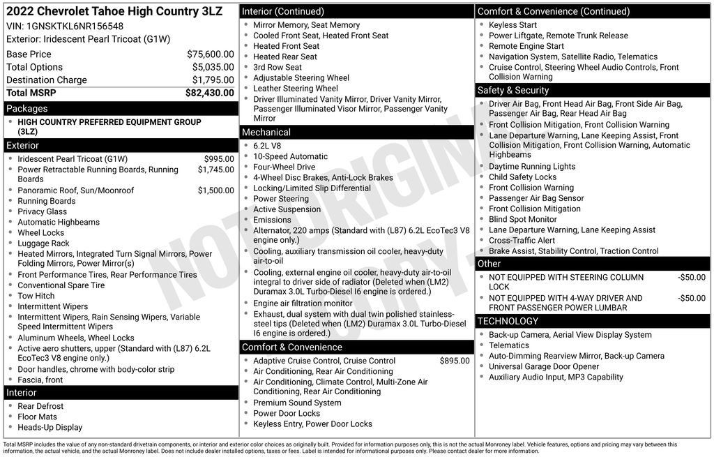 Certified 2022 Chevrolet Tahoe High Country AWD/4WD image 60