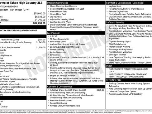 Certified 2022 Chevrolet Tahoe High Country AWD/4WD image 60