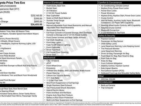 Used 2017 Toyota Prius Two FWD image 2
