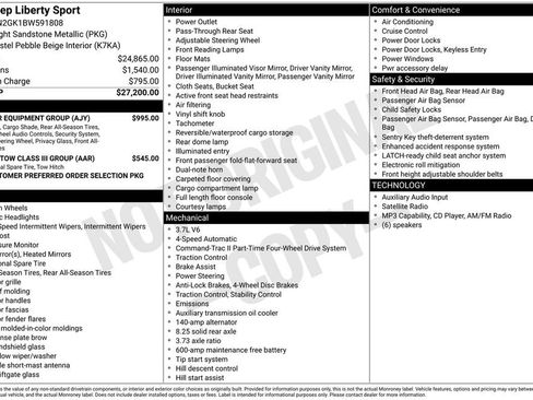 Used 2011 Jeep Liberty Sport w/ Popular Equipment Group AWD/4WD image 36
