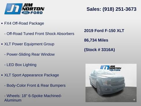 Used 2019 Ford F150 XLT w/ Equipment Group 302A Luxury AWD/4WD image 16