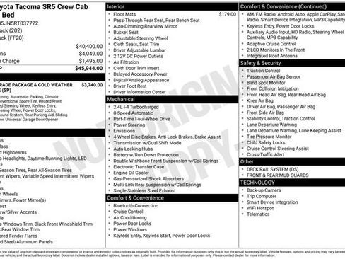 Used 2024 Toyota Tacoma SR5 image 7