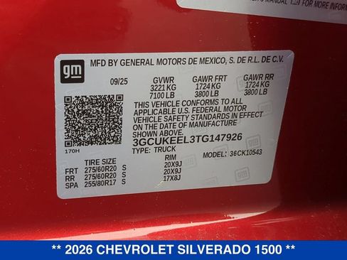 New 2026 Chevrolet Silverado 1500 RST AWD/4WD image 27