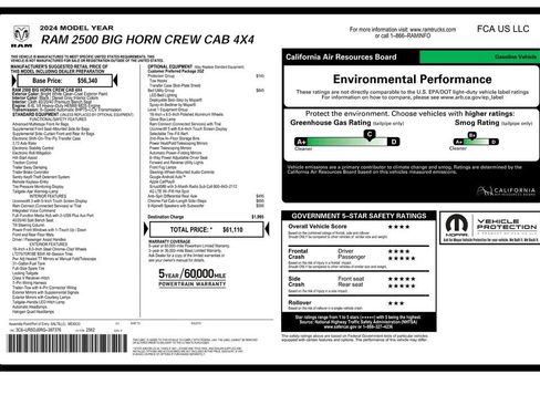 Used 2024 RAM 2500 Big Horn w/ Bed Utility Group AWD/4WD image 3