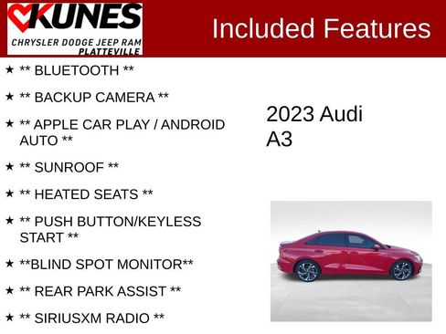 Used 2023 Audi A3 2.0T Premium w/ Convenience Package image 2