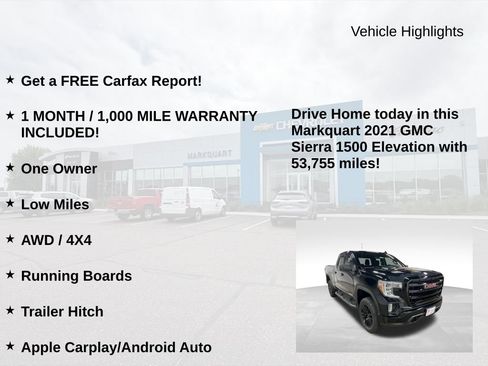 Used 2021 GMC Sierra 1500 Elevation w/ X31 Off-Road Package AWD/4WD image 9