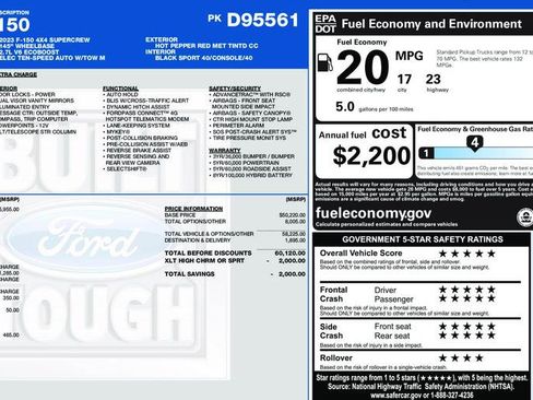 Used 2023 Ford F150 XLT w/ Equipment Group 302A High image 3