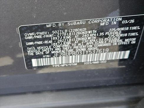 New 2026 Subaru Outback Premium AWD/4WD image 18