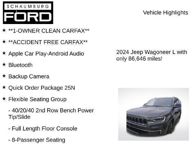 Used 2024 Jeep Wagoneer L Series III w/ Flexible Seating Group AWD/4WD image 7