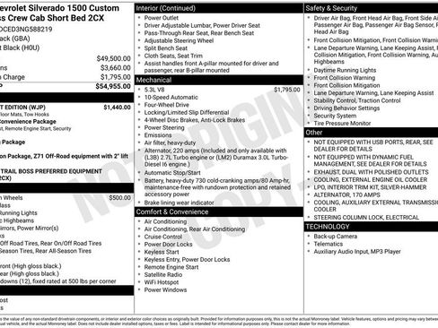 Used 2022 Chevrolet Silverado 1500 Custom Trail Boss w/ Midnight Edition image 28