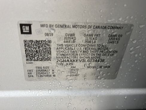 Used 2020 Chevrolet Equinox LT w/ LPO, Floor Liner Package FWD image 26