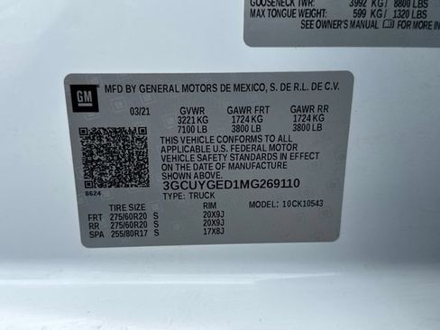 Used 2021 Chevrolet Silverado 1500 LTZ AWD/4WD image 35