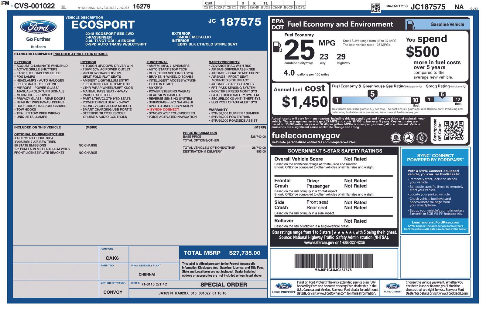 Used 2018 Ford EcoSport SES AWD/4WD image 2