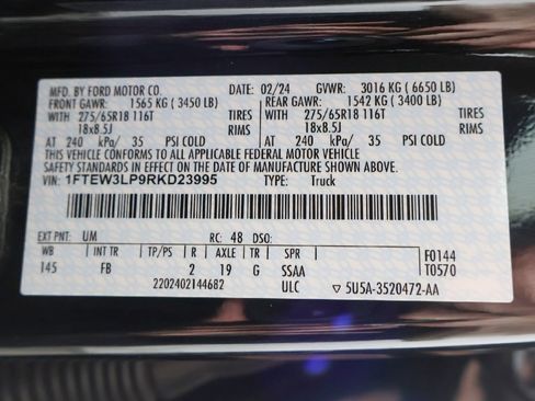 Used 2024 Ford F150 XLT w/ Equipment Group 302A MID AWD/4WD image 55
