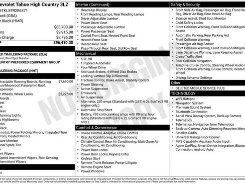 New 2026 Chevrolet Tahoe High Country AWD/4WD image 47