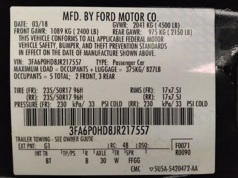 Used 2018 Ford Fusion SE w/ Fusion SE Technology Package FWD image 33